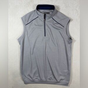 Official Pebble Beach Golf Size Medium Blue and Gray Performance Vest